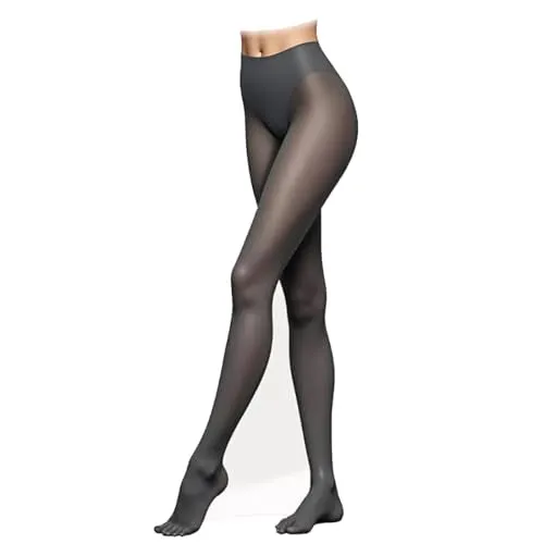 2 Pack Ladie's 30 Denier ULTRA GLOSSY OPAQUE TIGHTS Black Shimmer Mocca Grey fit up to 36-42 inch Hip/One Size