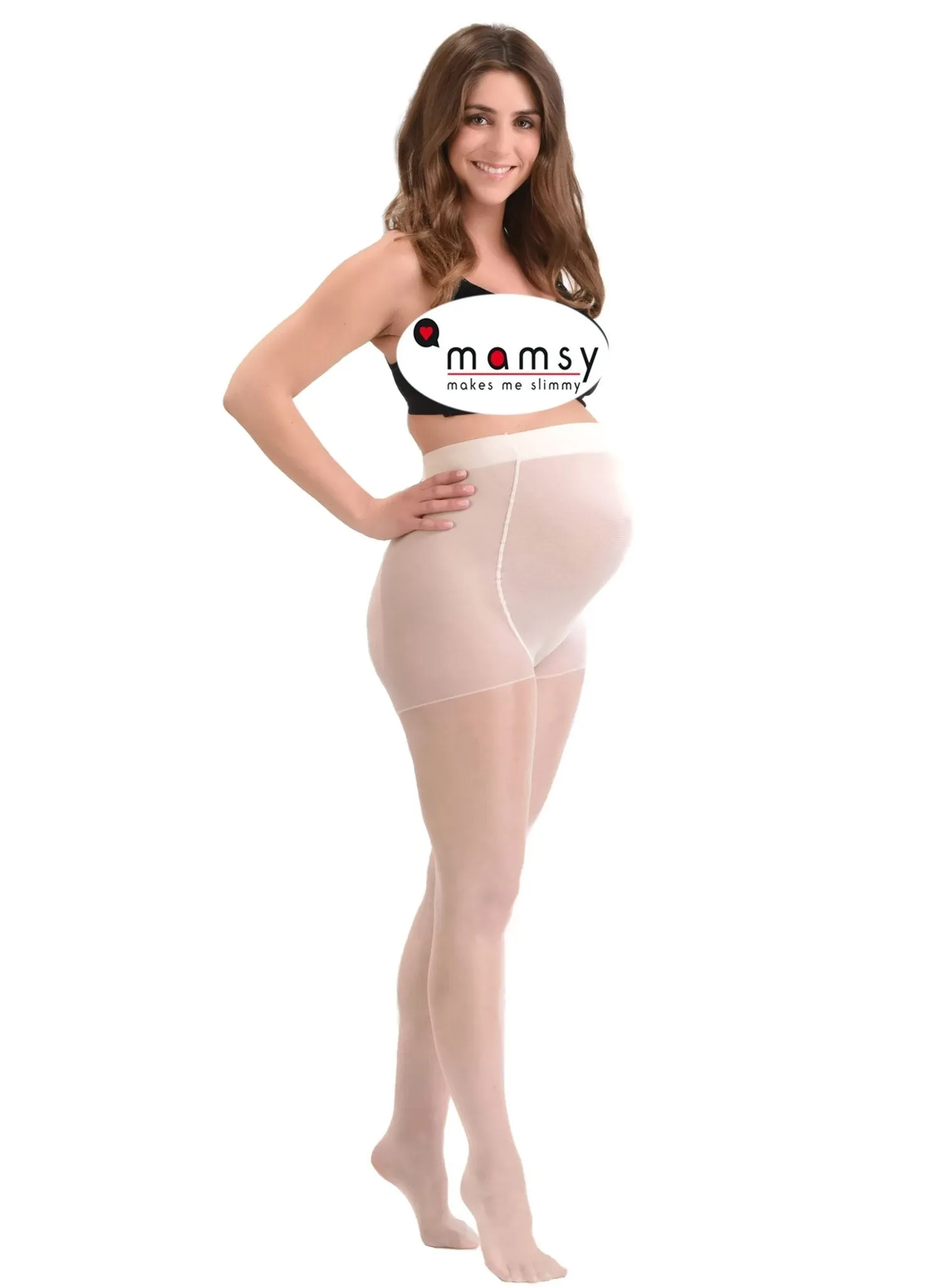 20Den Maternity Tights  - Pearl