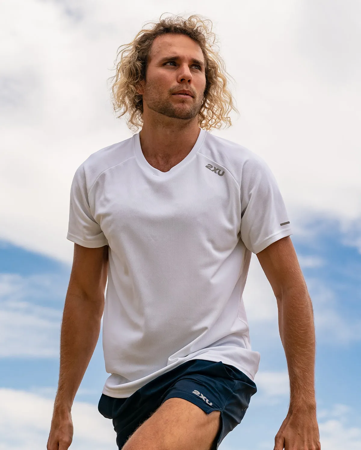 2XU - Aero Tee - White/Silver Reflective