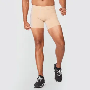 2XU - Core Compression 1/2 Shorts - Beige/Silver