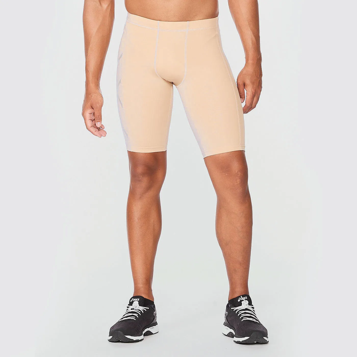 2XU - Men's Core Compression Shorts - Beige/Silver