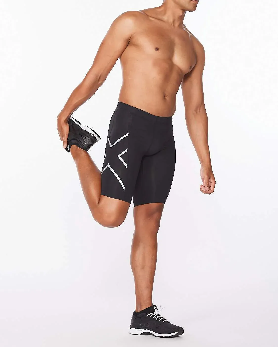 2XU Mens Core Compression Shorts - Black/Silver