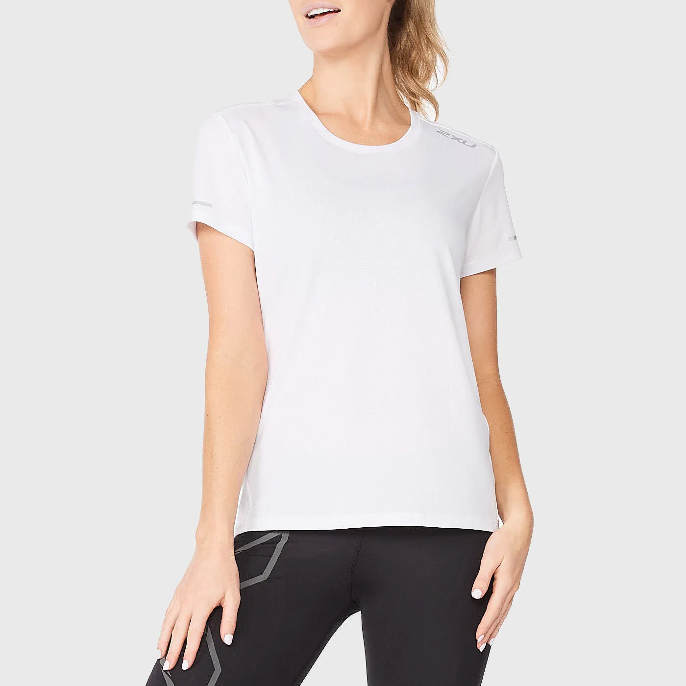 2XU - Women's Aero Tee -  White/Silver Reflective