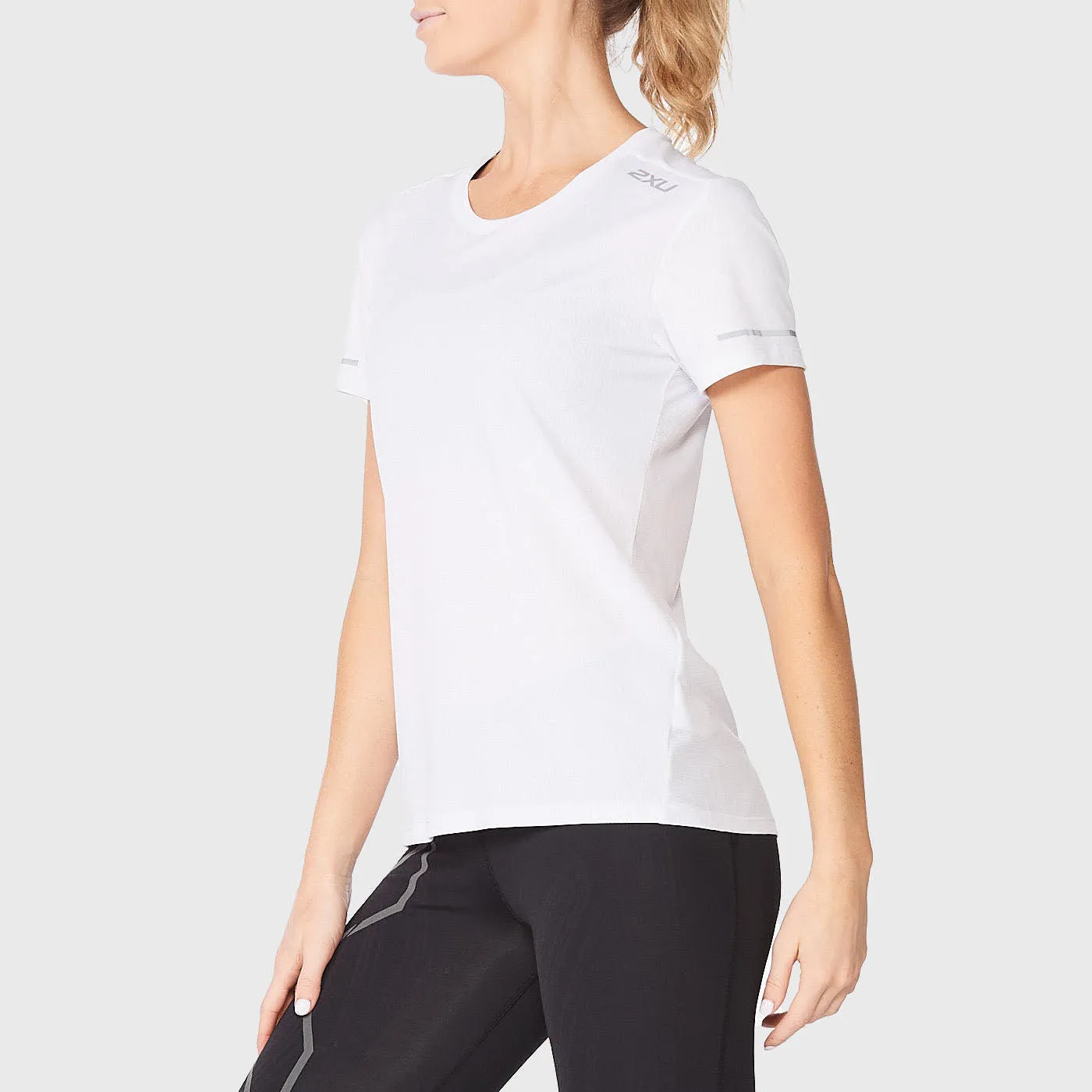 2XU - Women's Aero Tee -  White/Silver Reflective