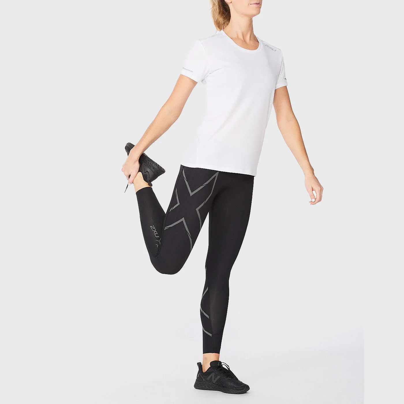 2XU - Women's Aero Tee -  White/Silver Reflective