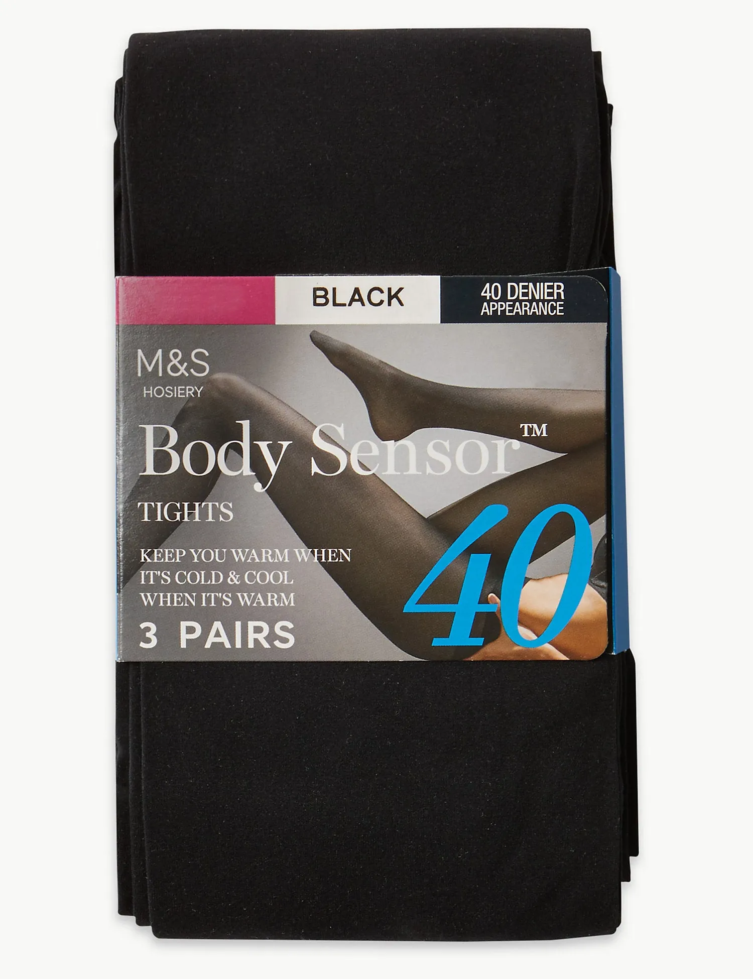 3 Pair Pack 40 Denier Body Sensor™ Tights