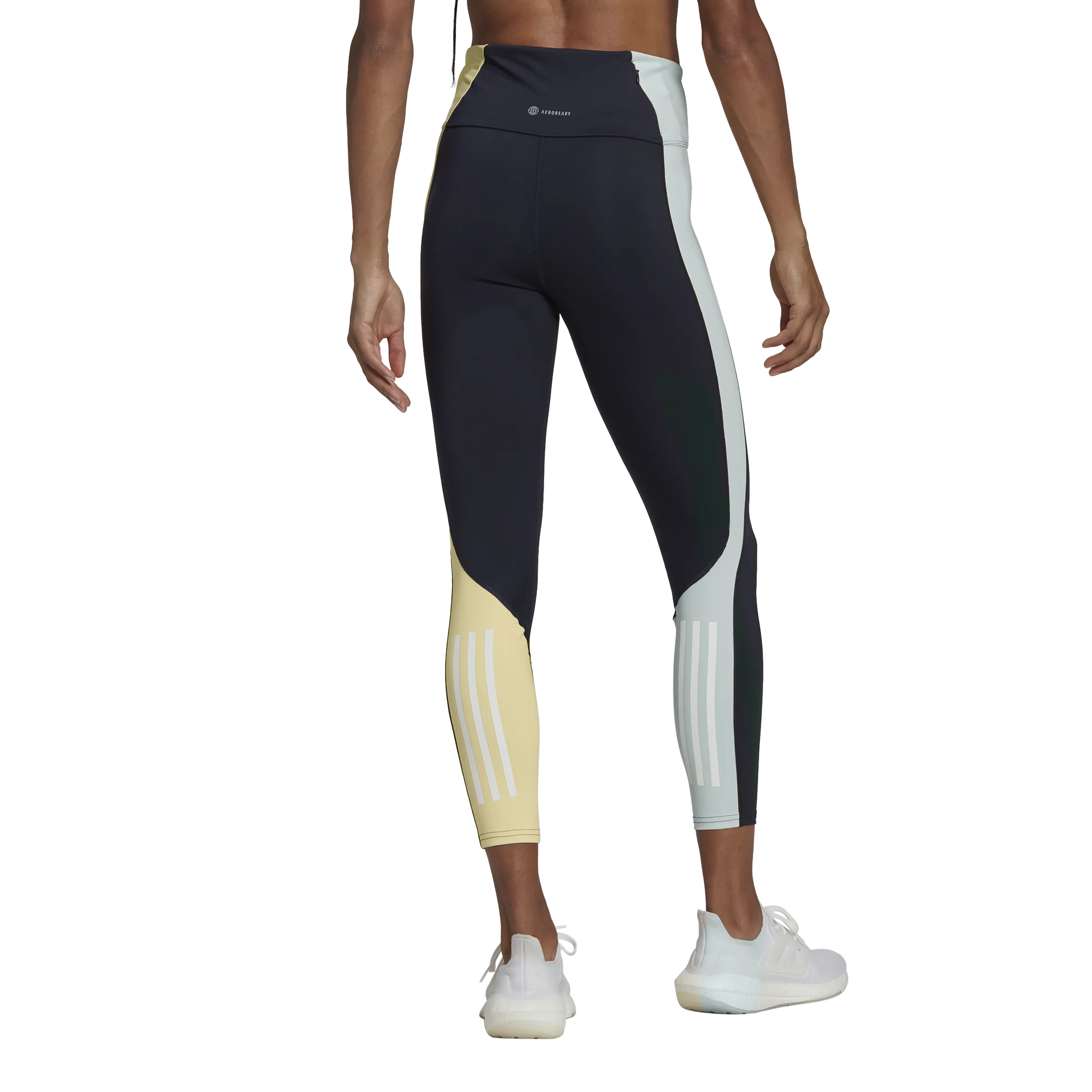 adidas Own the Run Colourblock 7/8 Running Tights - Womens - Legend Ink/Reflective Silver