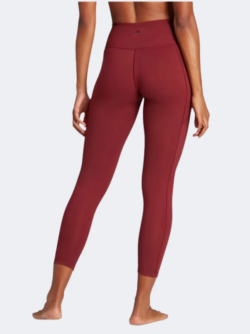 Adidas Yoga Studio 7/8 Women Training Tight Shadow Red