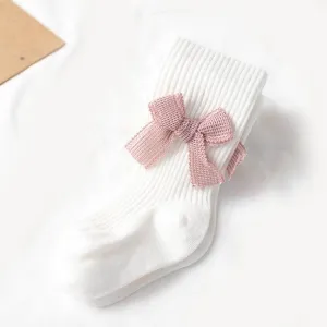 Adorable Bow-Embellished Baby Tights for Spring and Autumn