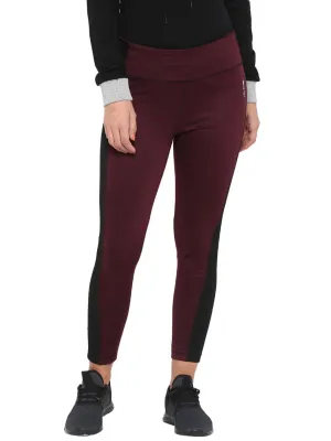 Alcis Women Solid Maroon Tights