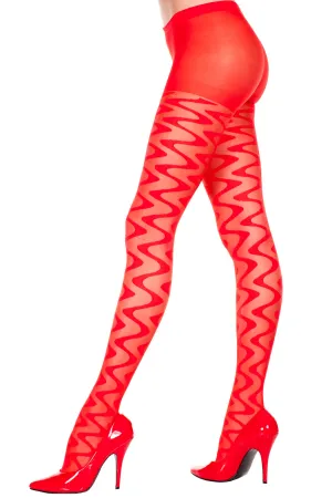 All Swirled Up Tights - Red