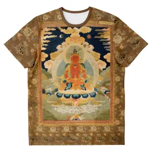 Amitabha (Amitayus), the Bodhisattva of Limitless Life Thangka, Vintage Tee Antique Graphic T-Shirt