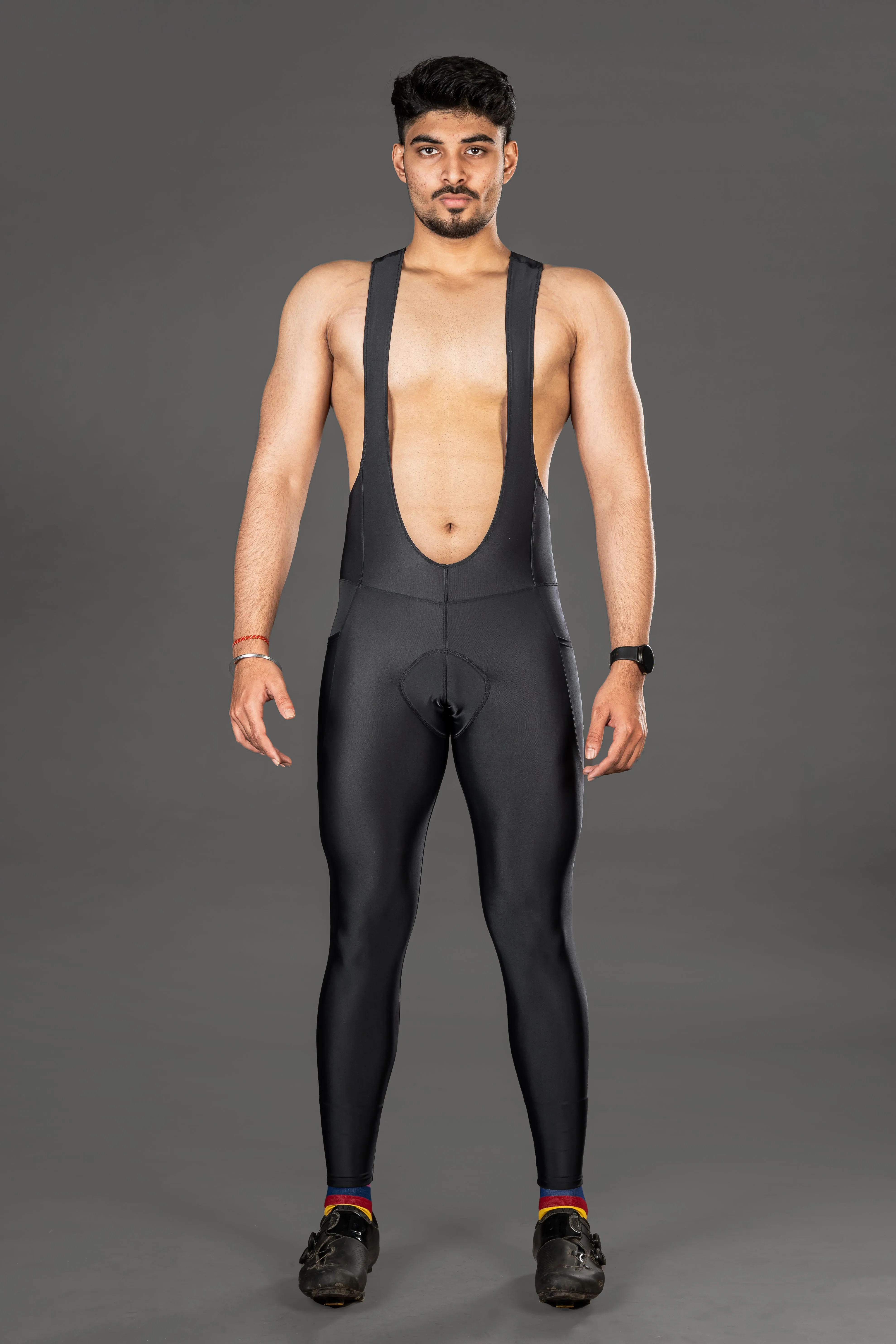 Apace  Mens Cycling Bib Full Tights | Gel Padded | Nightrider