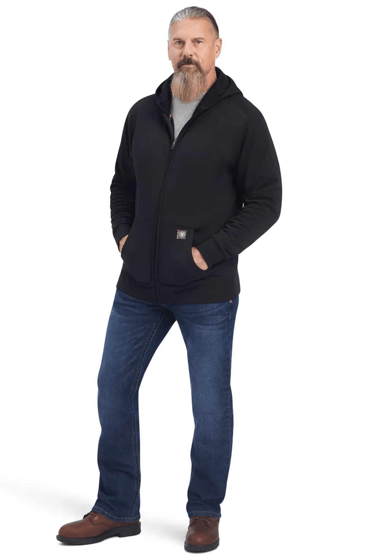 Ariat Men’s Rebar Workman Black Zip Hoodie 10041497