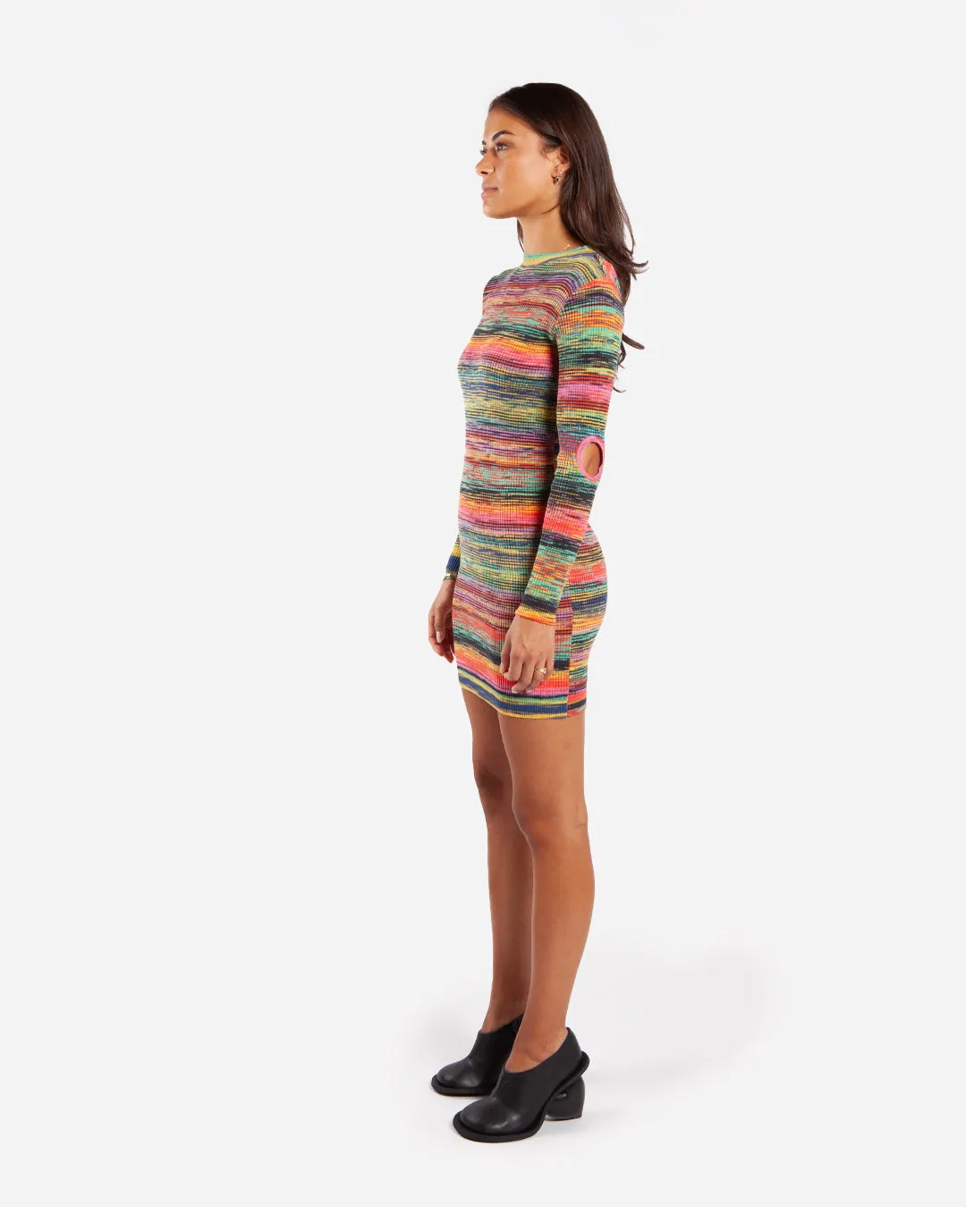 Aries SpaceDye Problemo Holey Knit Dress Multi