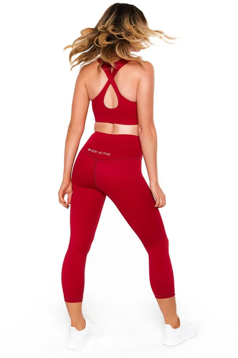 Ava’s 7/8th Tights (Red)