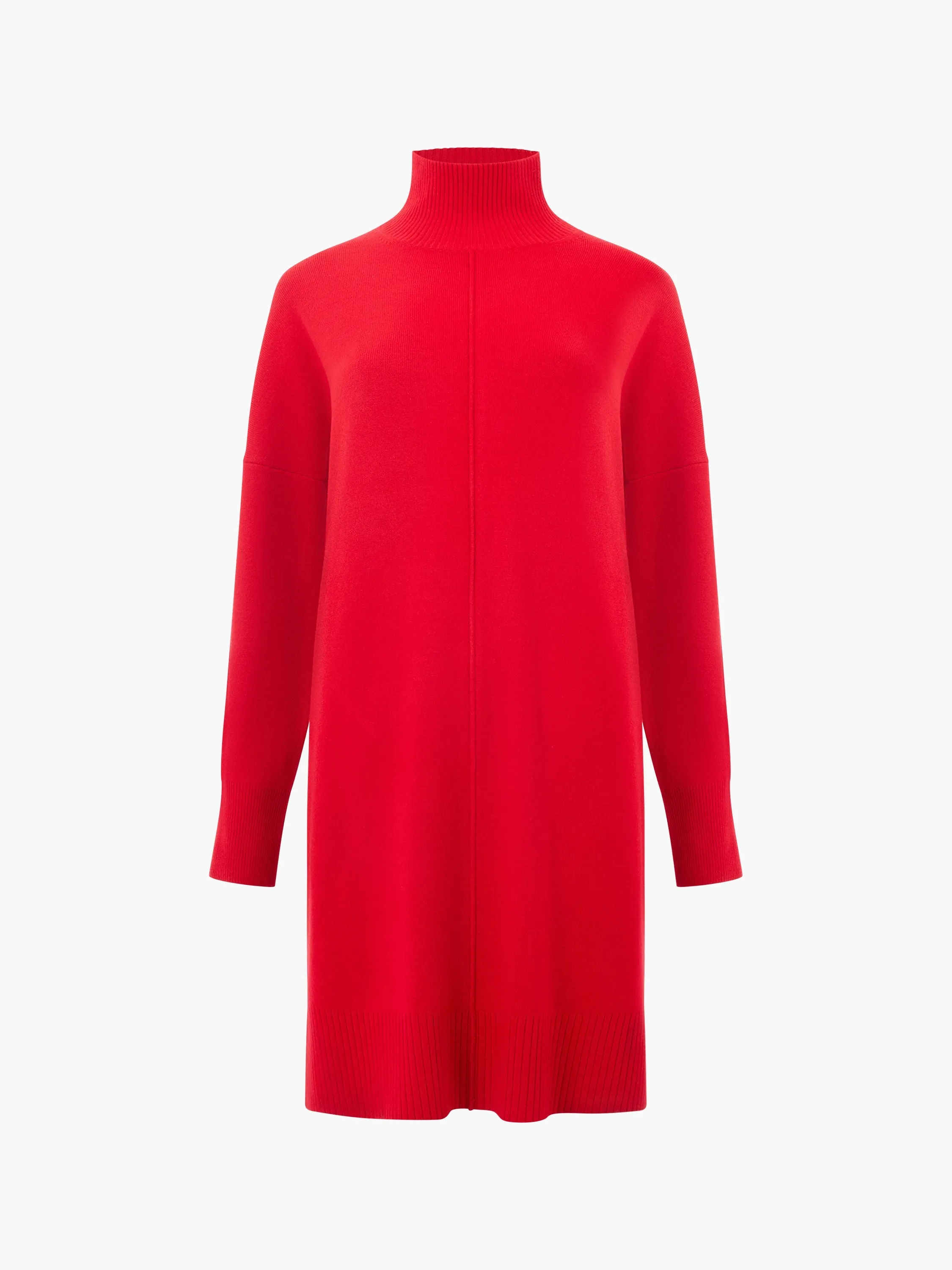 Babysoft Roll Neck Seam Mini Dress