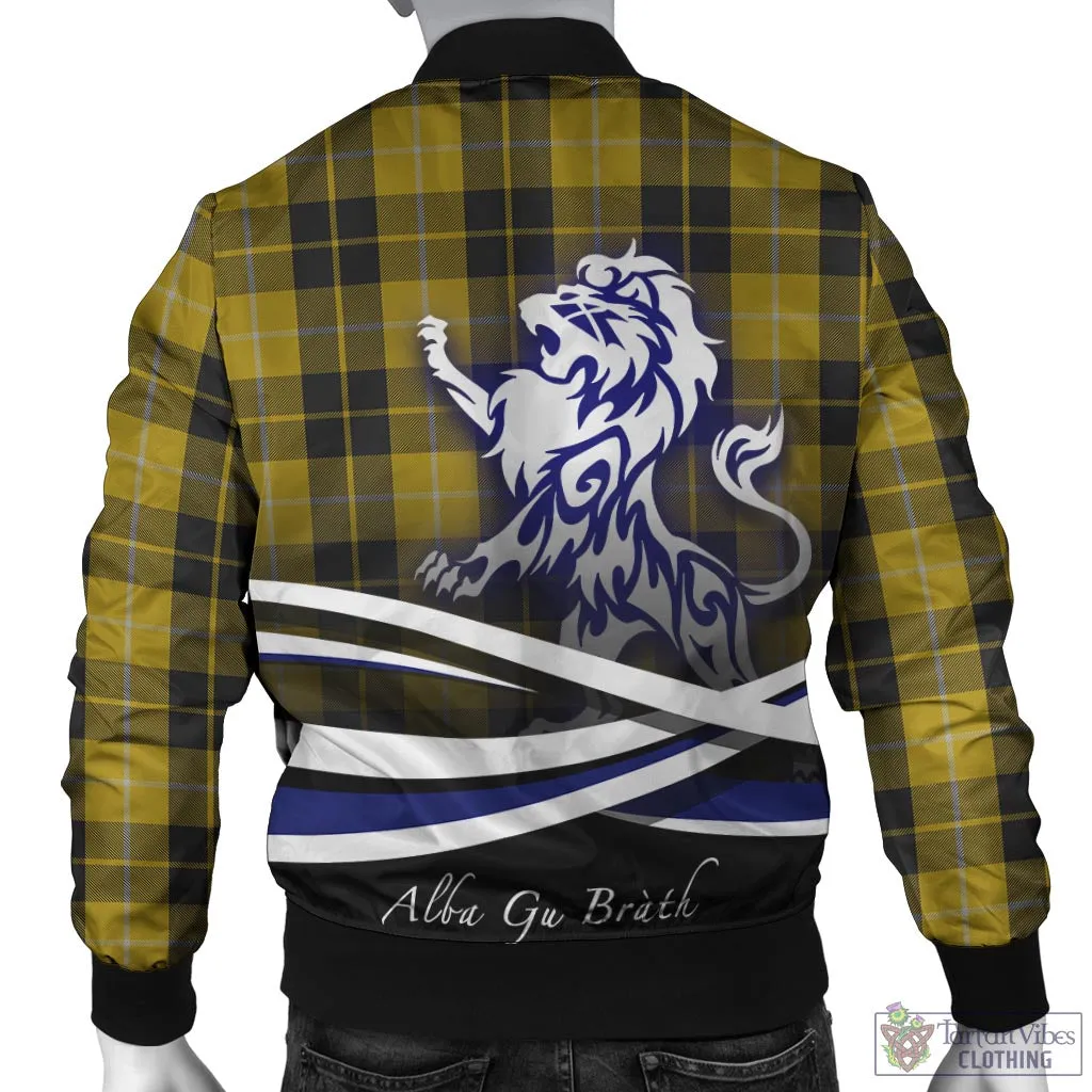 Barclay Dress Tartan Bomber Jacket with Alba Gu Brath Regal Lion Emblem