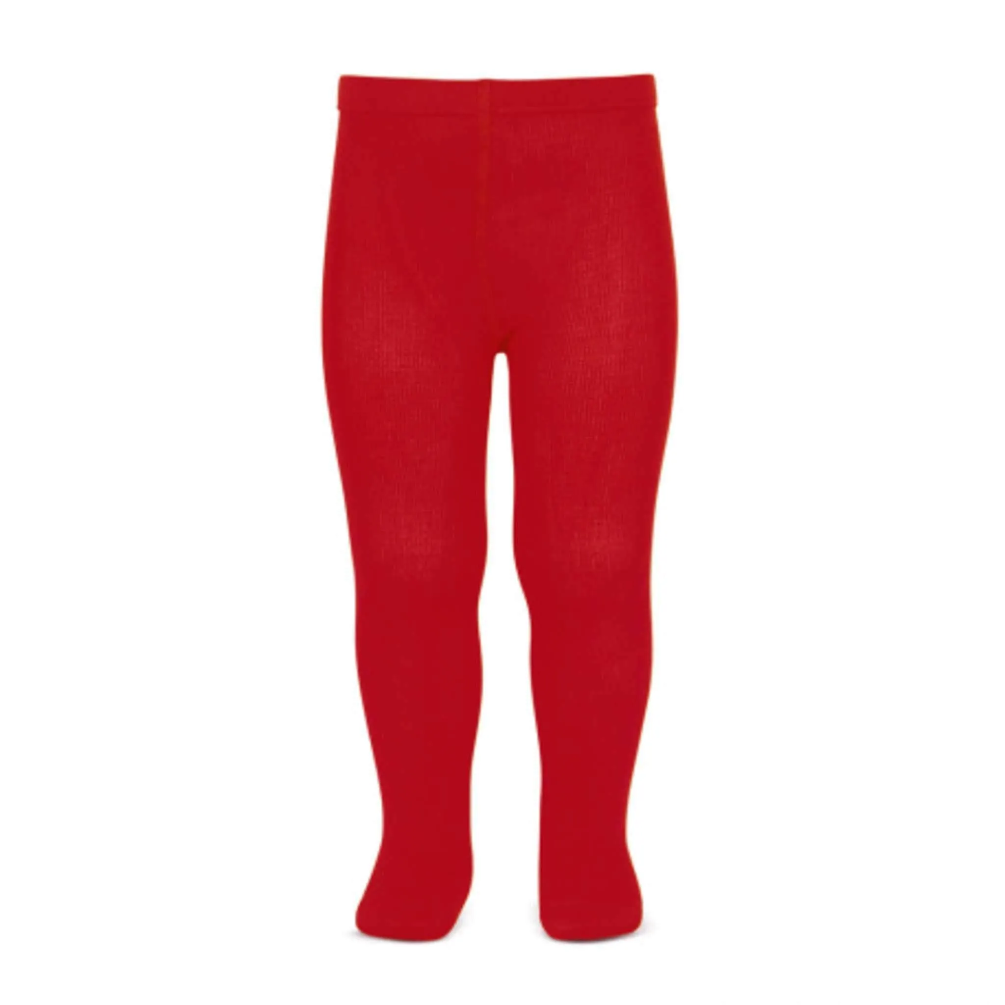 Basic Plain Tights Red