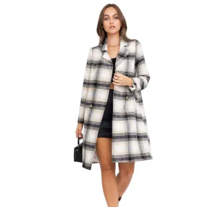 Black Plaid Coat