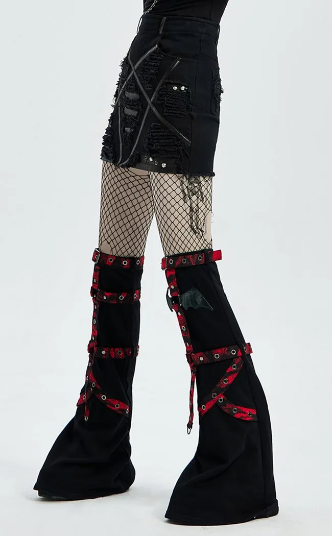 Bloodsucker Legwarmers | Red & Black