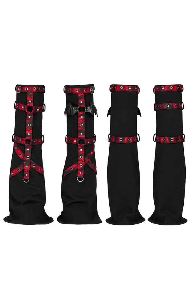 Bloodsucker Legwarmers | Red & Black