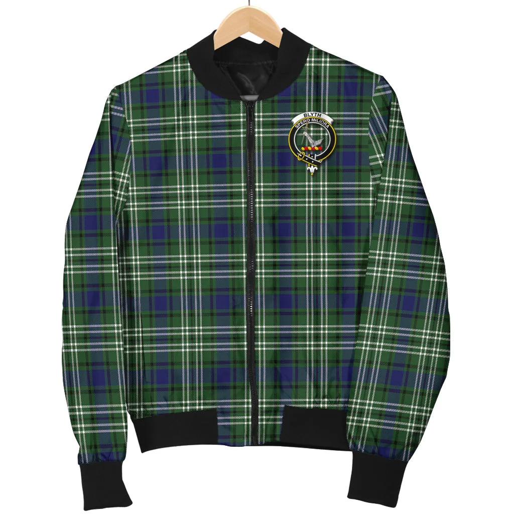 Blyth Tartan Bomber Jacket with Family Crest