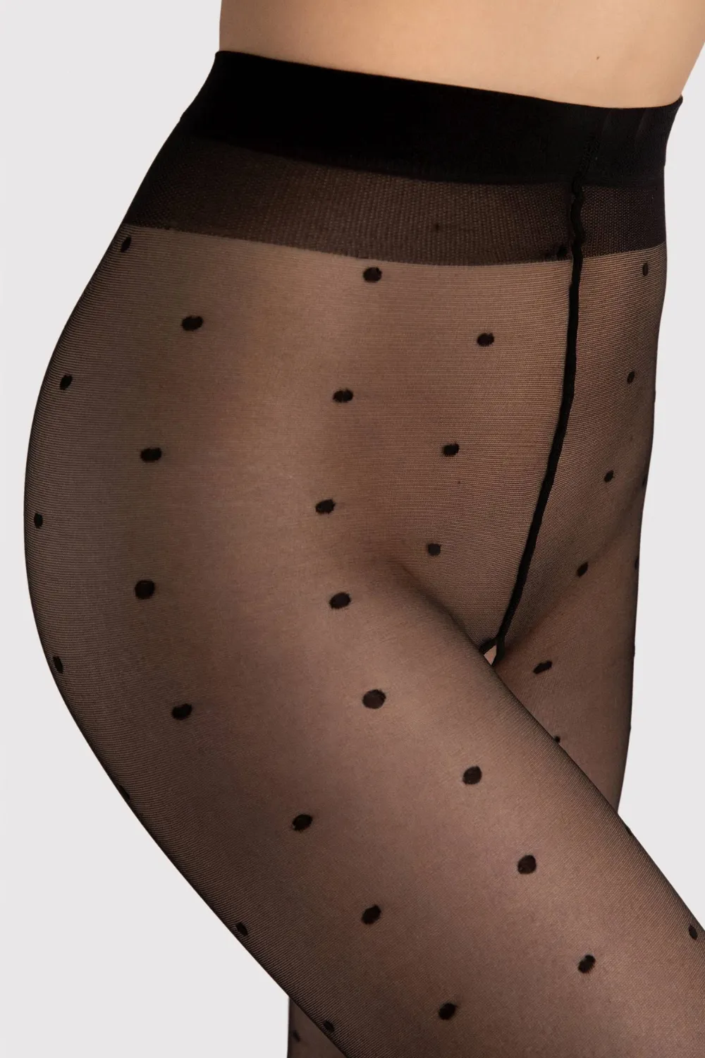 Bold Dream Crotchless Polka Dot Tights