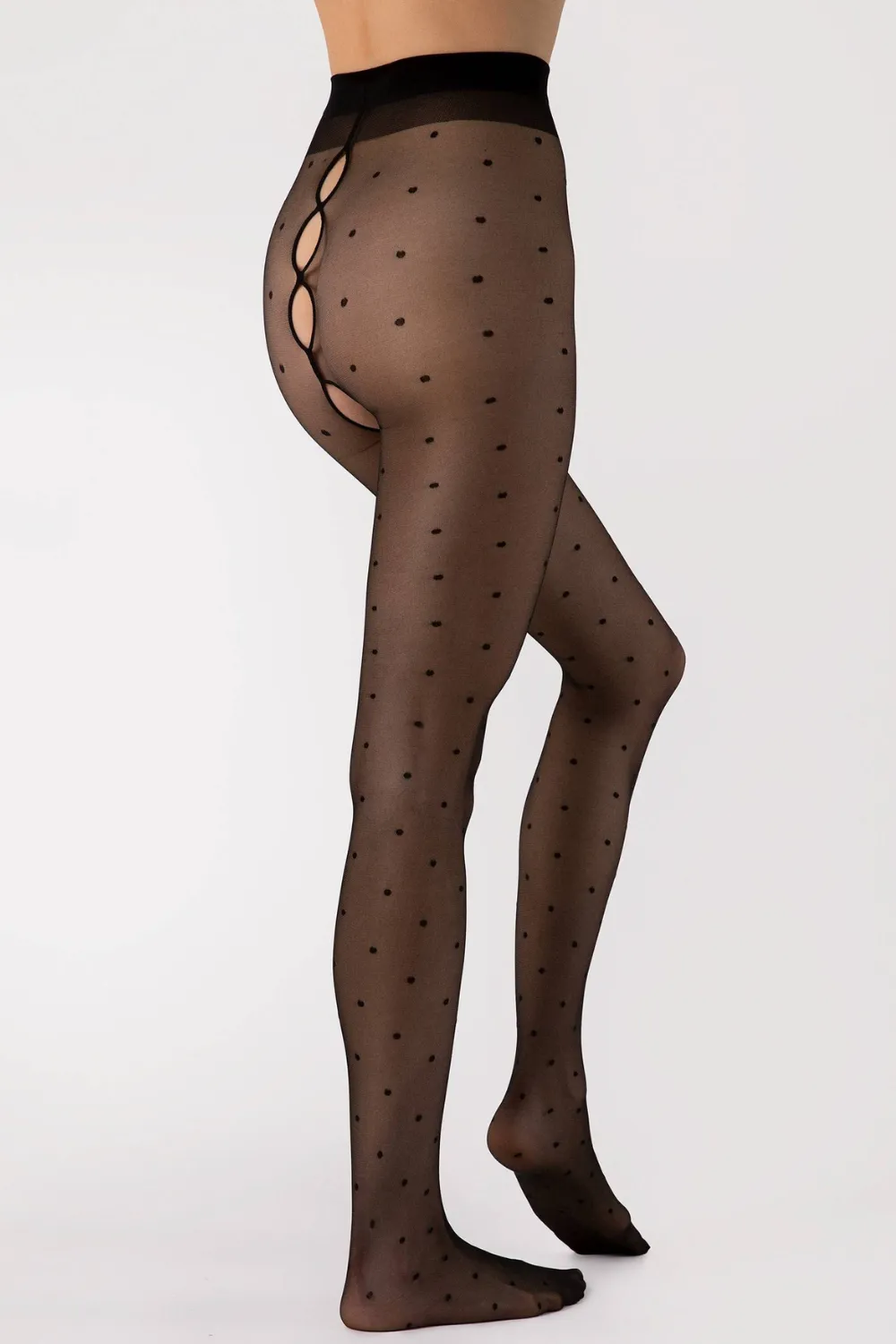 Bold Dream Crotchless Polka Dot Tights