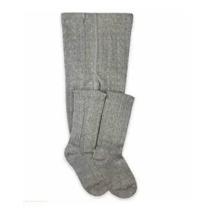 Cableknit Tights -- Heather Grey