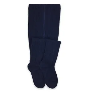 Cableknit Tights -- Navy