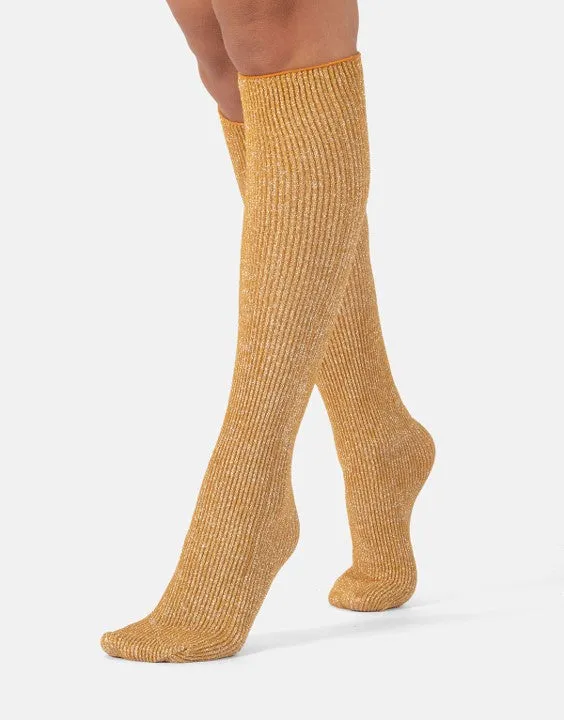 Cette Glitter Ribbed Socks Sunflower 278-12