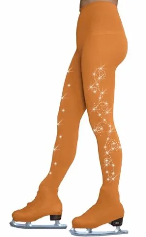 ChloeNoel TB3332 2 Crystal Medium Tan with Crystals Adult Figure Skate Tights