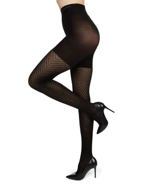 Classic Chevron Semi-Opaque Shaper Tights