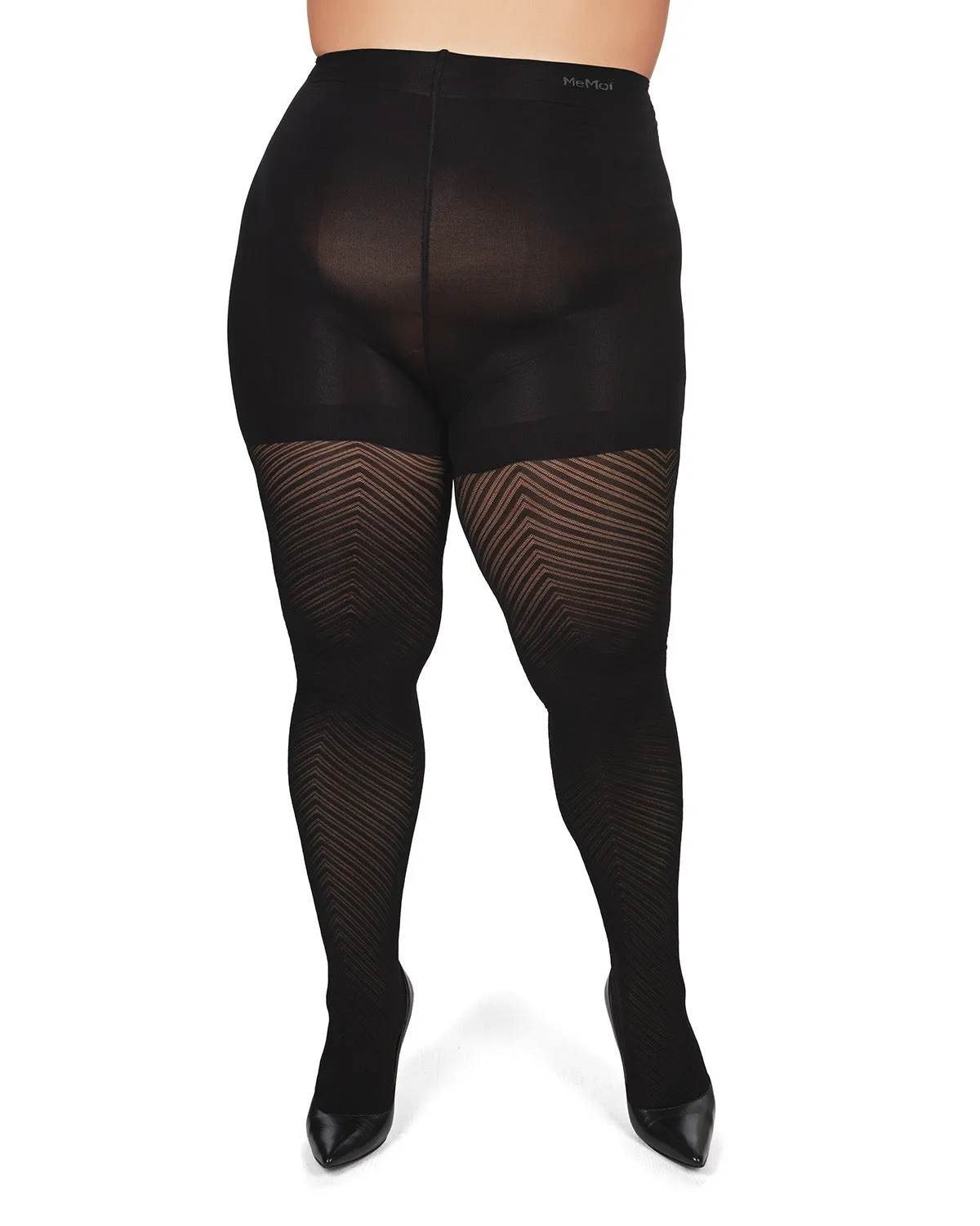 Classic Chevron Semi-Opaque Shaper Tights