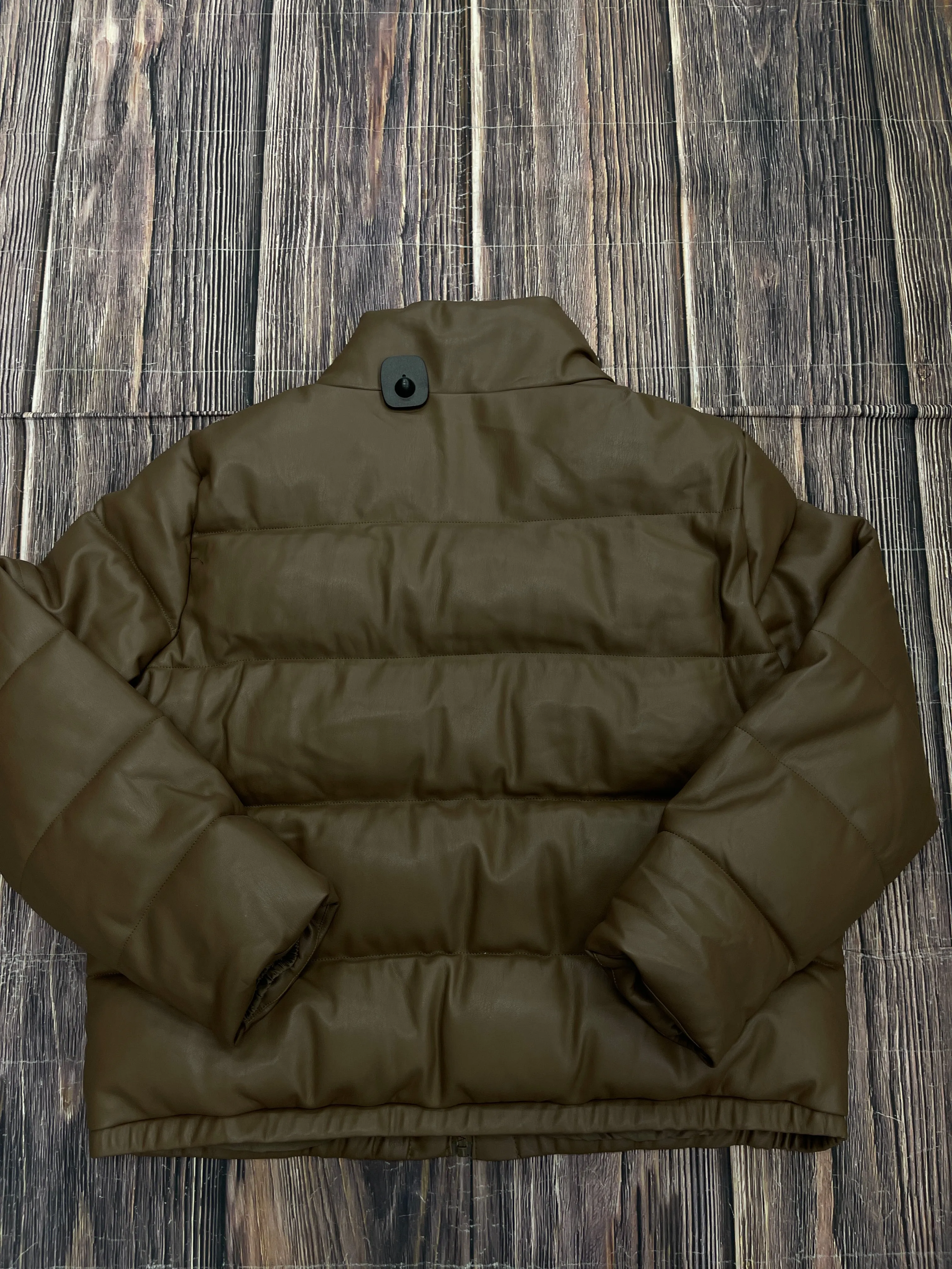 Coat Puffer & Quilted By Sebby In Brown, Size: Xl