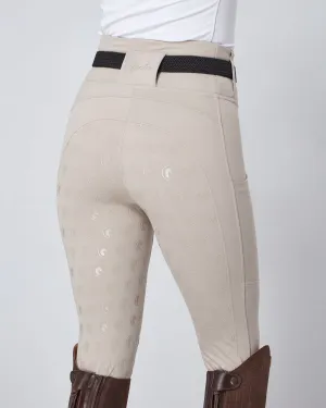 Competition Beige Riding Leggings / Tights with Phone Pockets - HUNTER BEIGE