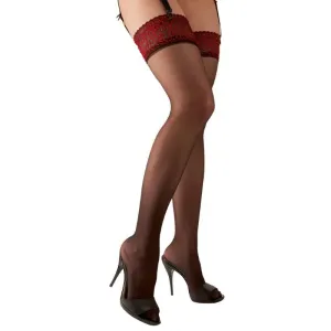 Cottelli Red Lace Suspender Stockings