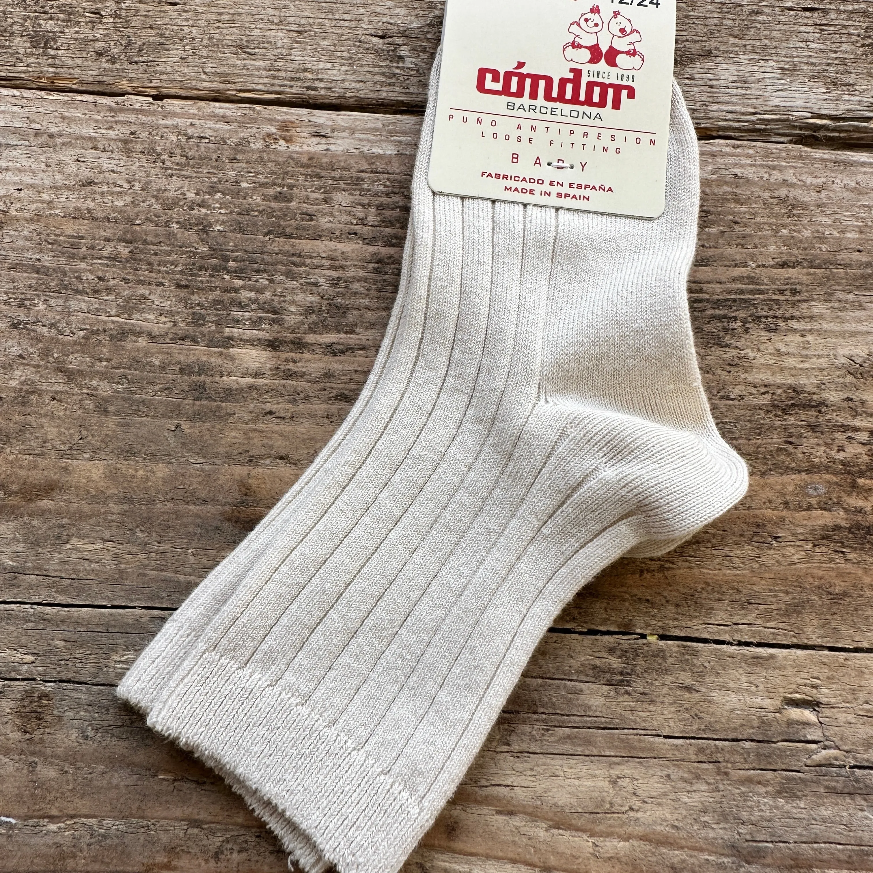 Cotton Rib Ankle Socks | Linen