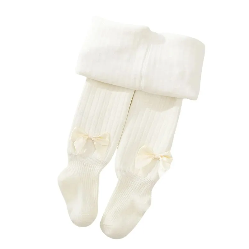 CRYSTAL Fleece Lined Bowtie Tights