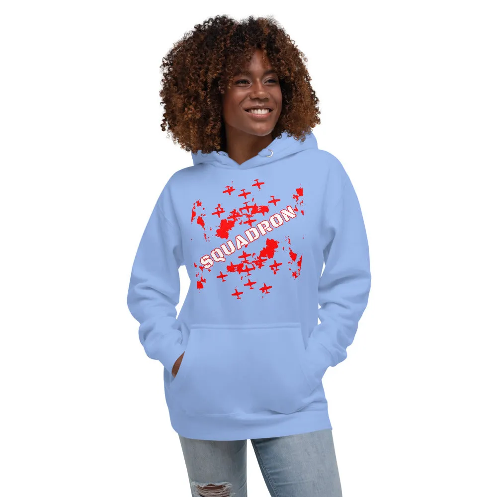 Custom Text Unisex Premium Hoodie Fighter Plane Squadron | Cotton Heritage M2580