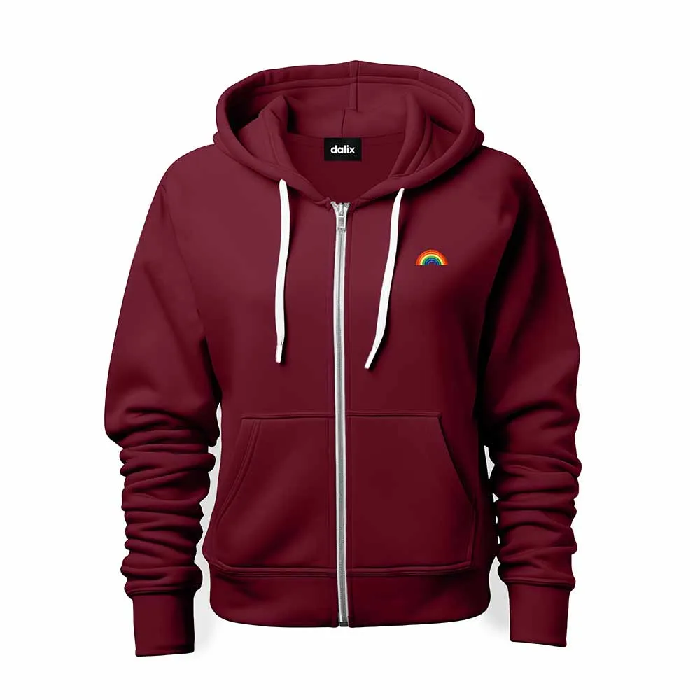 Dalix Rainbow Zip Hoodie