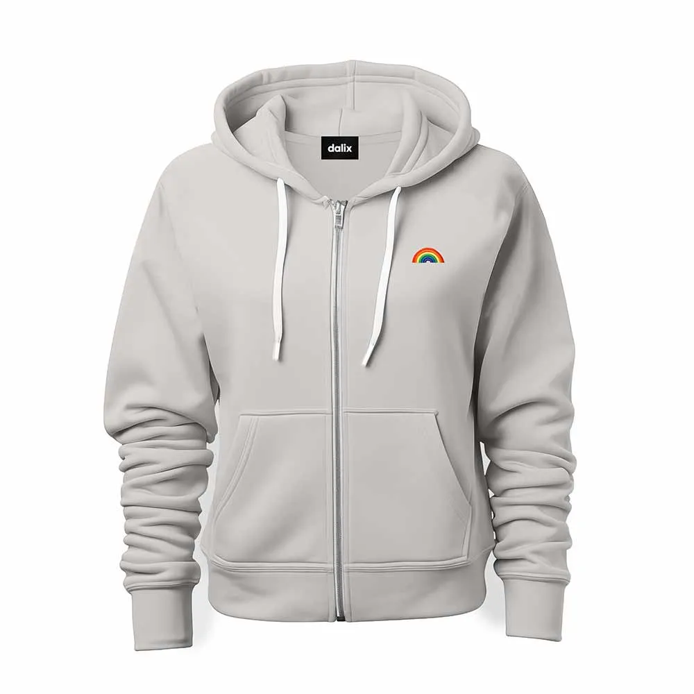 Dalix Rainbow Zip Hoodie