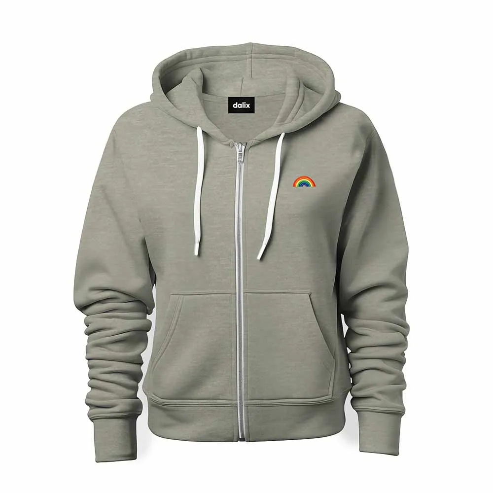 Dalix Rainbow Zip Hoodie