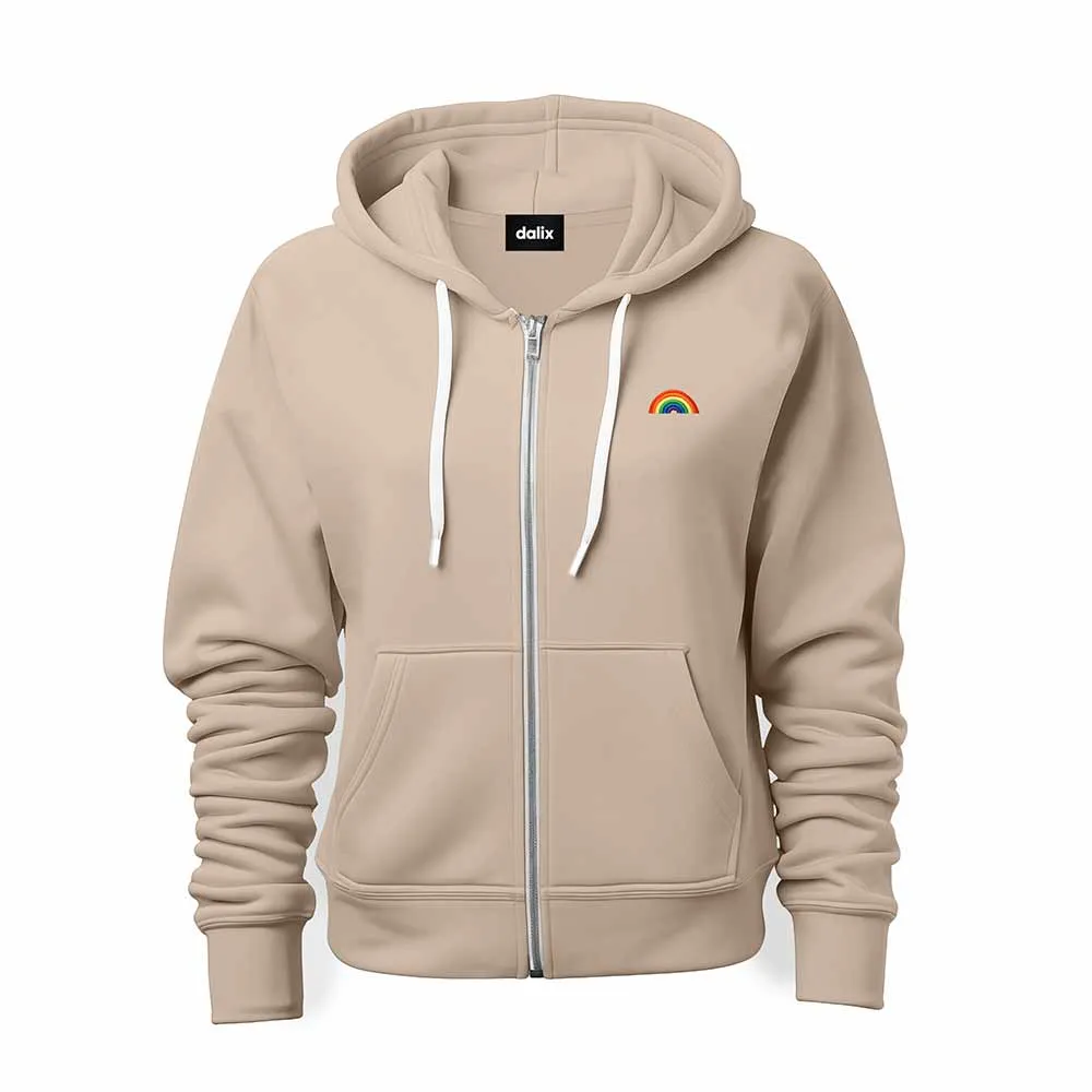 Dalix Rainbow Zip Hoodie