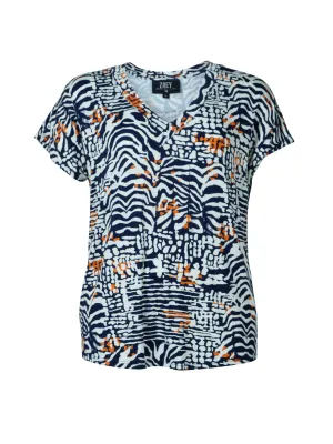 DAPHNE T-SHIRT - Blue mix