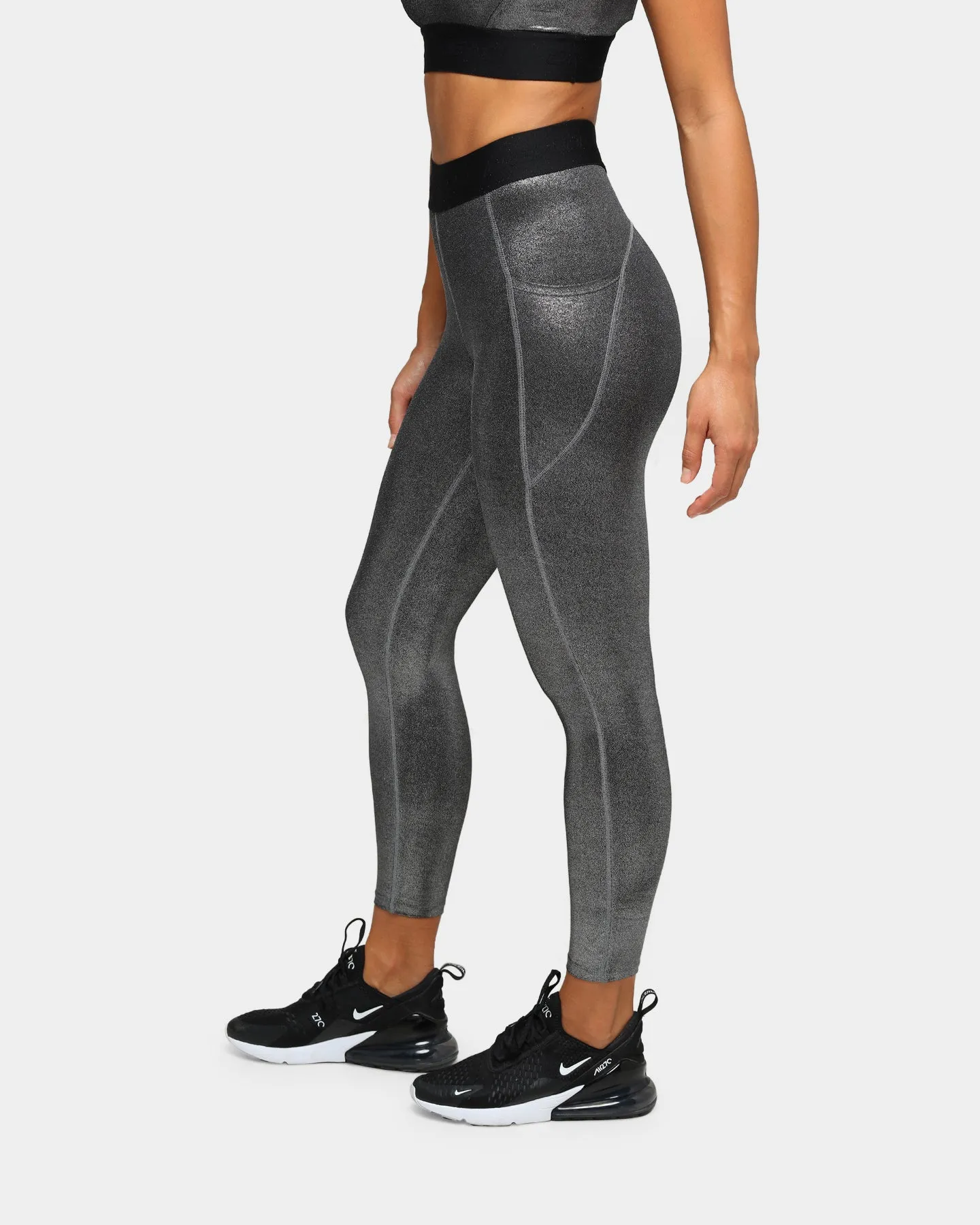 Dead Sport Women's Phantom Tights Silver/Black/Metallic