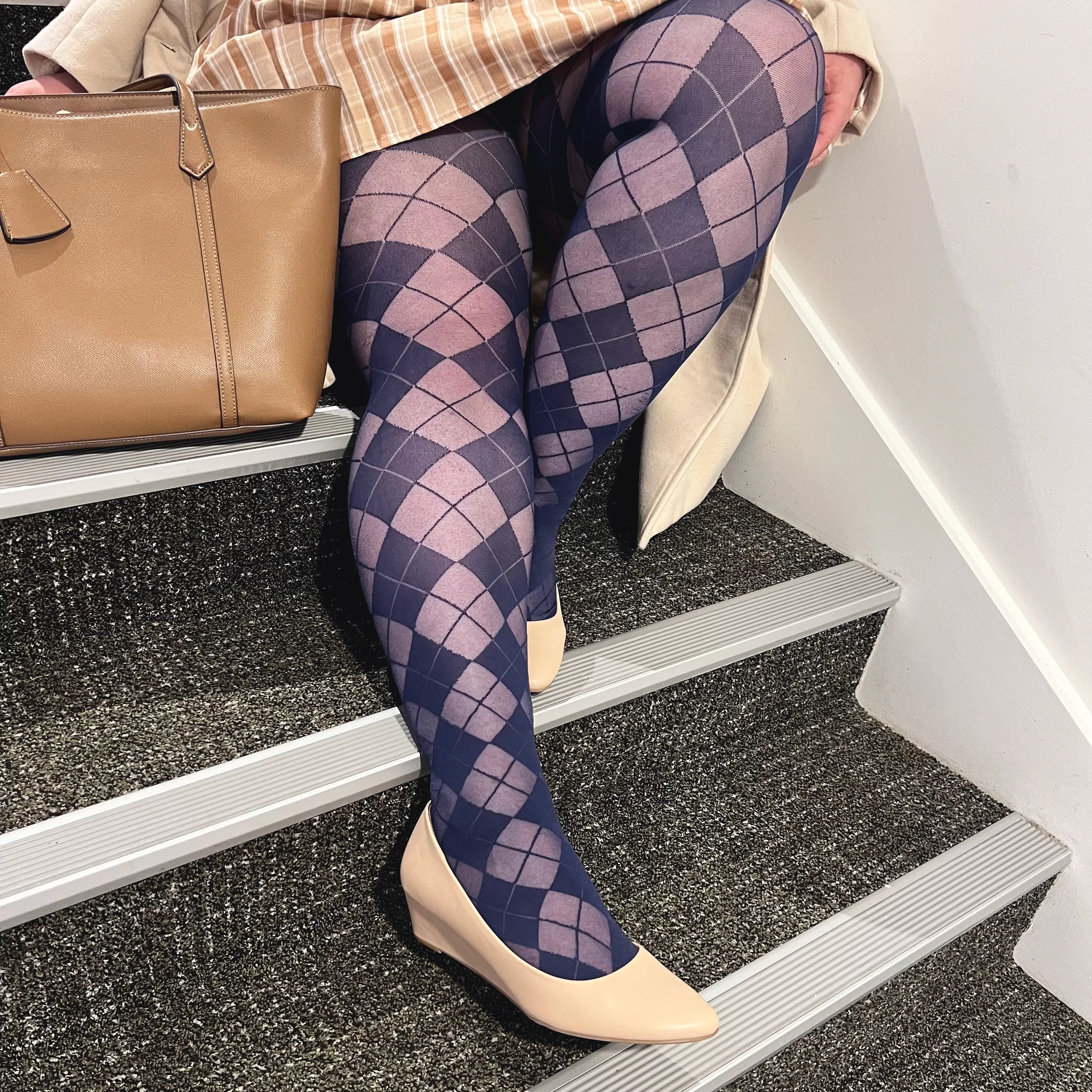 Diamond Tights - Navy