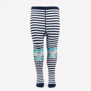 Doraemon Printed Knitted Tights For Baby Girls & Baby Boys-Airforce