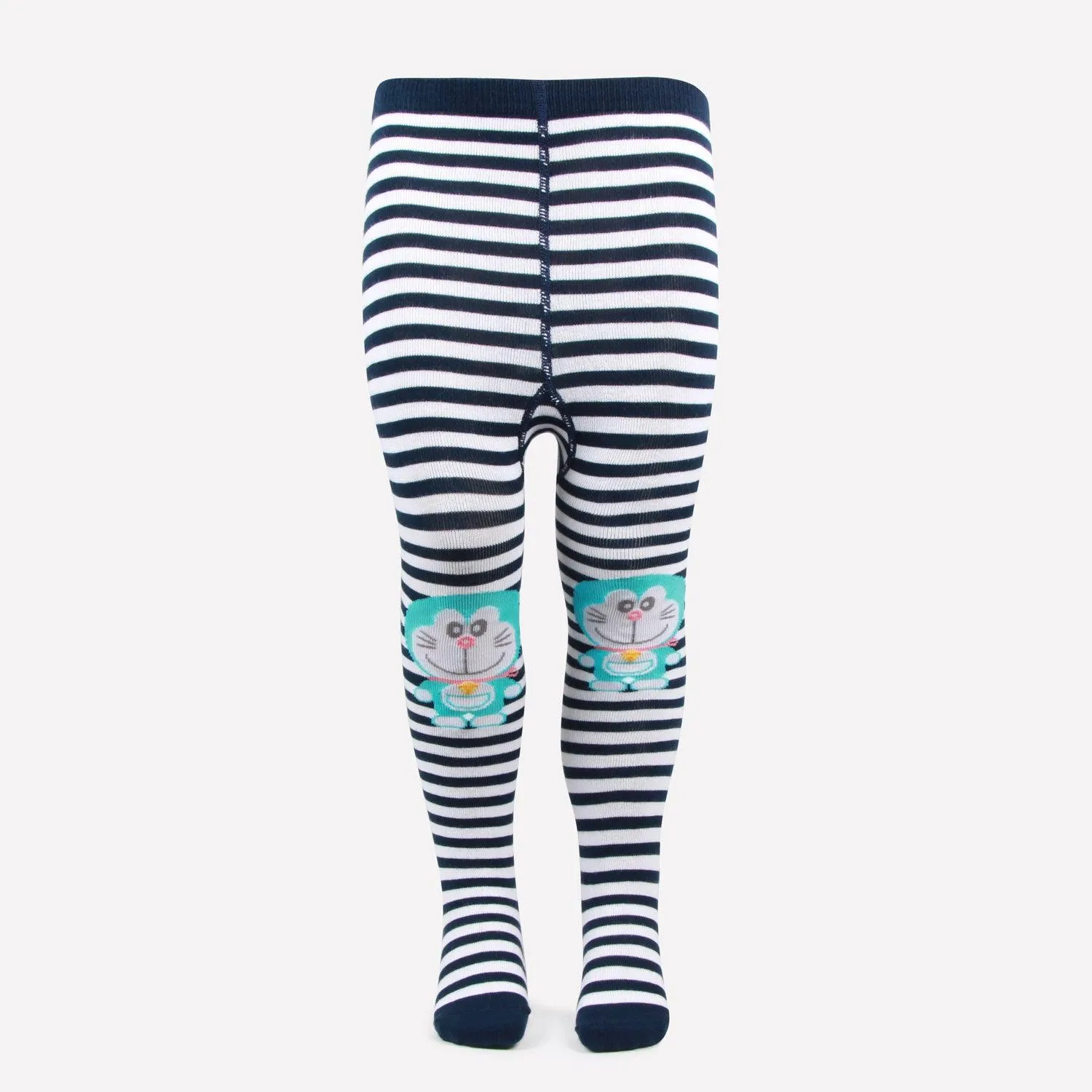 Doraemon Printed Knitted Tights For Baby Girls & Baby Boys-Airforce